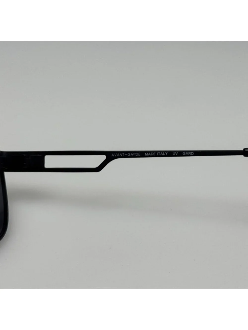 Luxottica Sunglasses 1265 Black Grey Avant Garde Vintage Frames Italy Retro Demo
